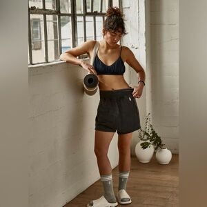 NWOT FREE PEOPLE MOVEMENT Hot Shot Harem shorts SZ MED in washed black.